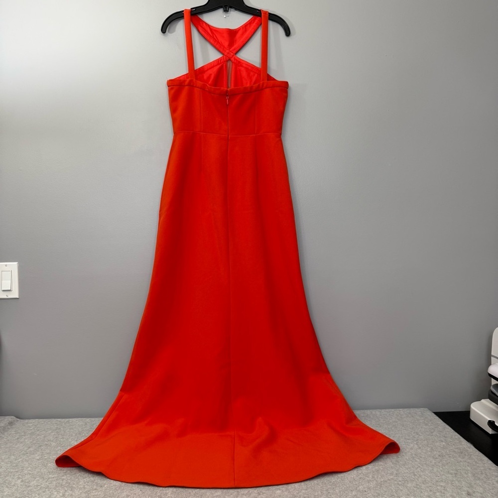 BCBGMAXAZRIA ANGIE CUT OUT FRONT SLIT GOWN MAXI DRESS SIZE 10 - Picture 9 of 17